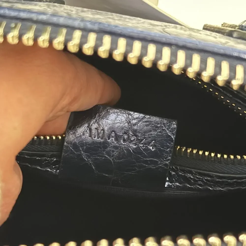 Givenchy Antigona Mini Blue Leather Top Handle Handbag Metallic Crossbody Bag